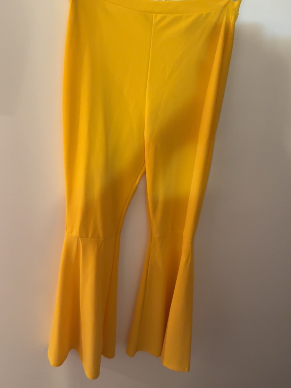 Sunny Yellow Flared Ponte Pants for Women